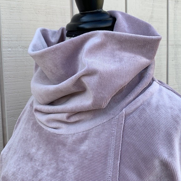 MIA & Tess Ribbed Velour Cowl Neck Tunic - Light Dusty Mauve - Picture 6 of 13